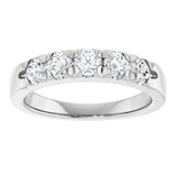 14K White 3/4 CTW Lab-Grown Diamond  French-Set Anniversary Band