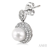 Pearl & Diamond Earrings