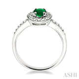 Oval Shape Gemstone & Diamond Ring