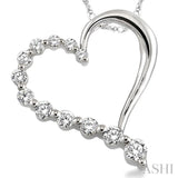 Half Journey Diamond Heart Shape Pendant