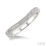 1/6 Ctw Round Cut Diamond 'V' Shape Band in 14K White Gold