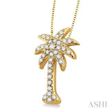 Palm Tree Diamond Fashion Pendant