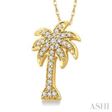 Palm Tree Diamond Fashion Pendant