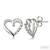 Heart Shape Journey Diamond Earrings