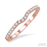 1/5 Ctw Round Cut Diamond Wedding Band in 14K Rose Gold