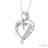 Silver Journey Heart Shape Diamond Pendant