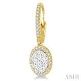 Oval Shape Lovebright Diamond Earrings