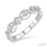 1/10 Ctw Round Cut Diamond Stack Band in 14K White Gold