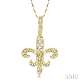 Diamond Fleur De Lis Pendant