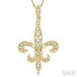 Diamond Fleur De Lis Pendant