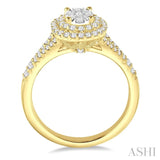 Oval Shape Lovebright Bridal Diamond Engagement Ring