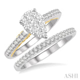 Pear Shape Lovebright Bridal Diamond Wedding Set