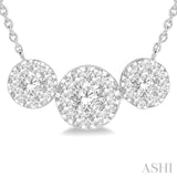 Lovebright Essential Three Stone Diamond Necklace