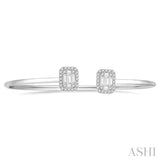 Fusion Diamond Open Cuff Bangle