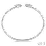 Pear Shape Lovebright Essential Cuff Open Diamond Bangle