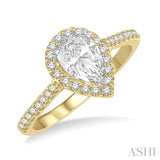 Pear Shape Semi-Mount Diamond Engagement Ring