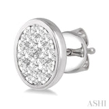 Oval Shape Lovebright Essential Diamond Earrings