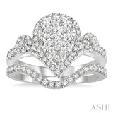 Pear Shape Lovebright Bridal Diamond Wedding Set