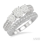 Past Present & Future Lovebright Bridal Diamond Wedding Set