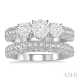 Past Present & Future Lovebright Bridal Diamond Wedding Set