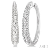 1 Ctw Round Cut Diamond Earrings in 14K White Gold