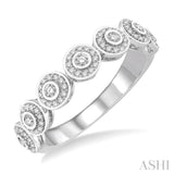 3/8 Ctw Round Cut Diamond Stack Band in 14K White Gold