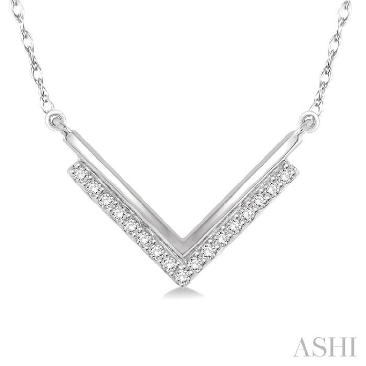 'V' Shape Diamond Pendant