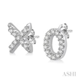 X & O Shape Diamond Earrings