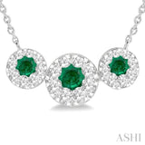 Past Present & Future Gemstone & Diamond Necklace