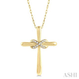 Infinity Shape Cross Diamond Pendant