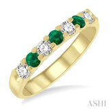 Gemstone & Diamond Wedding Band