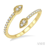 Pear Shape Open Diamond Fashion Ring