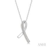 Diamond Ribbon Fashion Pendant