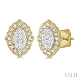 Oval Shape Lovebright Diamond Earrings