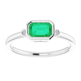 Accented Bezel-Set Ring