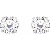 Round 4-Prong Lightweight Stud Earrings