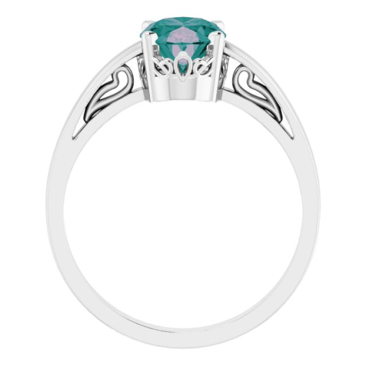 Solitaire Scroll Setting® Ring