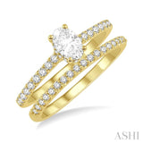 Oval Shape Diamond Wedding Set