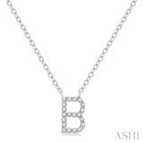 B' Initial Diamond Pendant