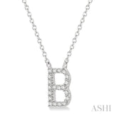 B' Initial Diamond Pendant