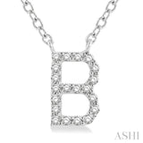 B' Initial Diamond Pendant