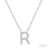 R' Initial Diamond Pendant