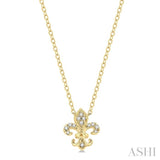 Fleur De Lis Petite Diamond Fashion Pendant