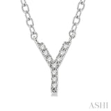 Y' Initial Diamond Pendant