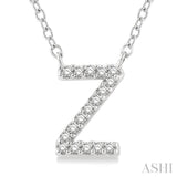 Z' Initial Diamond Pendant