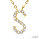 S' Initial Diamond Pendant