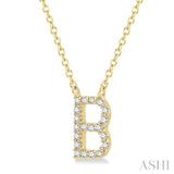 B' Initial Diamond Pendant