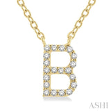 B' Initial Diamond Pendant