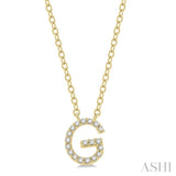 G' Initial Diamond Pendant