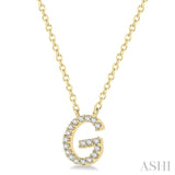 G' Initial Diamond Pendant